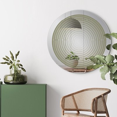 Mirror with print