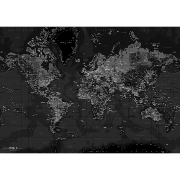 World Map - Dark - Canvas - Incado