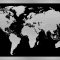 Metal Print - World Map - Dark