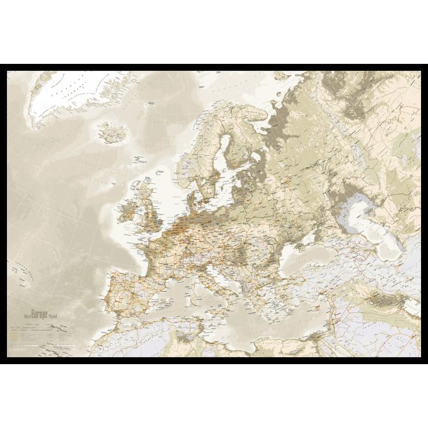 Pin Board - Euro Map - Vintage