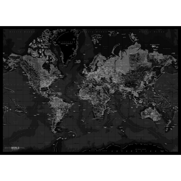 Pin Board - World Map - Dark - INCADO