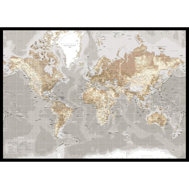 Pin Board - WorldMap - Grey