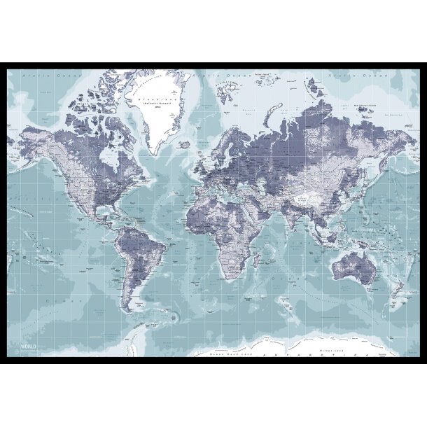 Pin Board - WorldMap - Iceblue