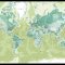 Pin Board - World Map - Green