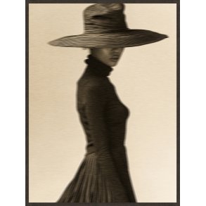 Framed art - Lonely Lady