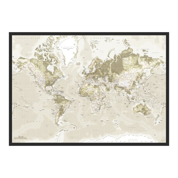 Pin Board - World Map - Vintage
