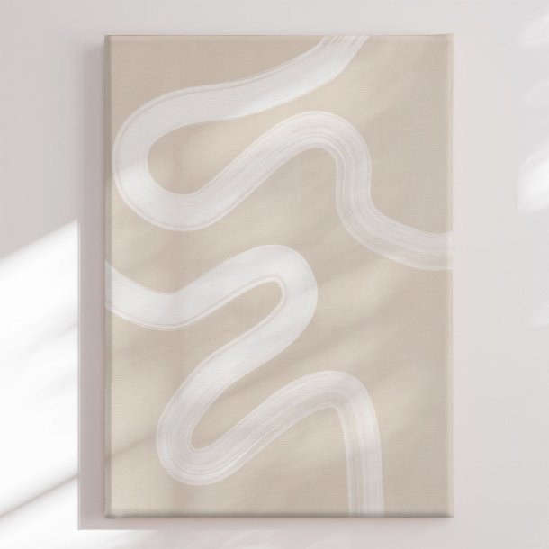 Canvas -  White Brush Stroke - Elena Ristova