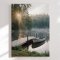 Canvas - Misty Morning Lake Boat - Andreas Magnusson