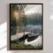 Canvas - Misty Morning Lake Boat - Andreas Magnusson