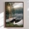 Canvas - Misty Morning Lake Boat - Andreas Magnusson