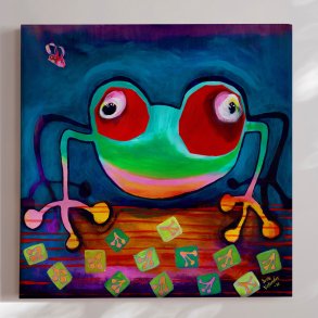 Canvas - The Frog Jumps - Susse Volander