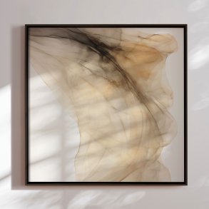 Canvas in black frame - Golden Veil
