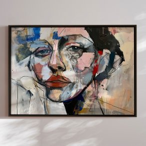 Canvas in black frame - Fragments of Her