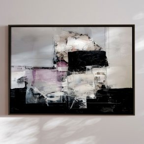 Canvas in black frame - Purple Haze