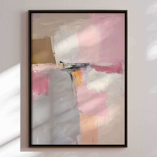 Lrredstryk i sort ramme - Dream in Pink II