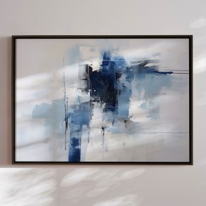 Canvas in black frame - Infinite Blue