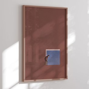 Colormatch framed poster - Look Outside - Maarten Lon