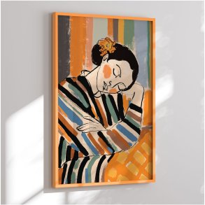 Colormatch framed poster - Striped Serenity - Treechild
