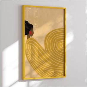 Colormatch framed poster - The Woman With the Yellow Stripes - Bea Mller