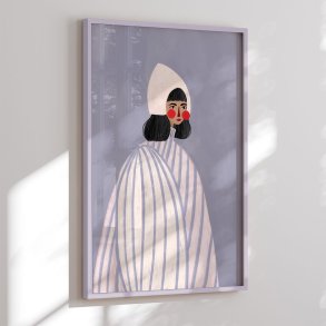 Colormatch framed poster -The Woman With the White Hat - Bea Mller