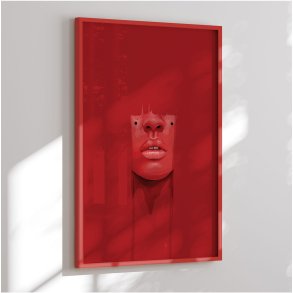 Colormatch framed poster - Crimson Enigma - AnA Ariane