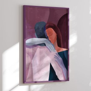 Colormatch framed poster - Embrace of Souls - Goed Blauw