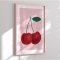 Colormatch indramninger - Red Cherries with a Green Leaf - Elena Ristova