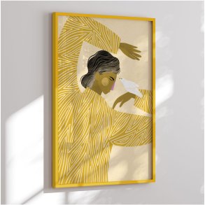 Colormatch framed poster - The Woman With a Bird - Bea Mller