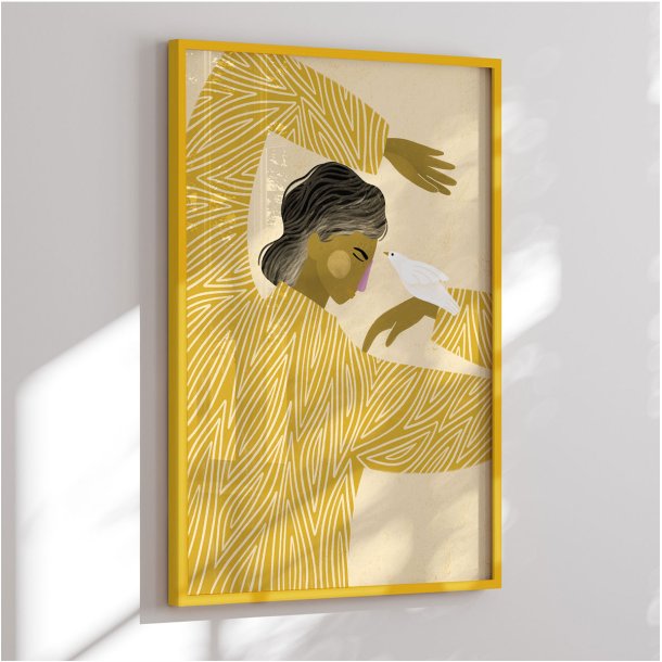 Colormatch indramninger - The Woman With a Bird - Bea Mller