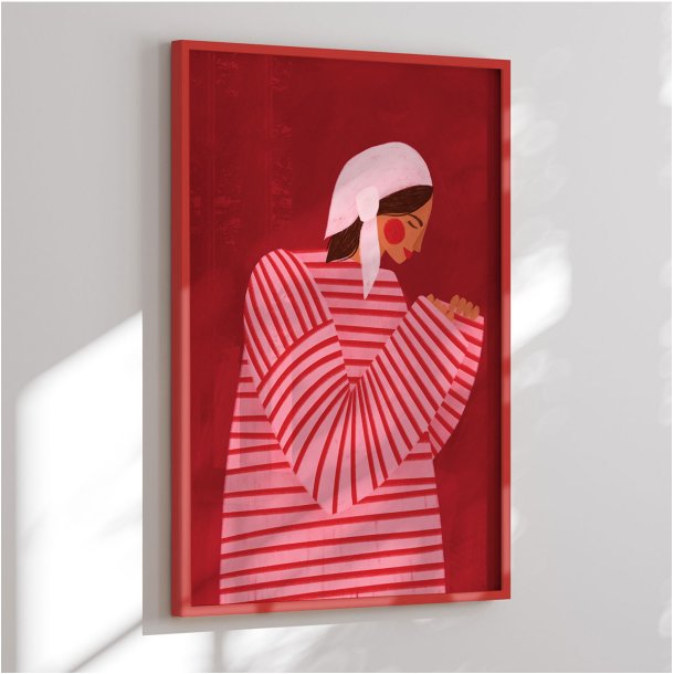 Colormatch indramninger - The Woman With the Red Stripes - Bea Mller
