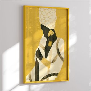 Colormatch framed poster - African Woman - ThingDesign