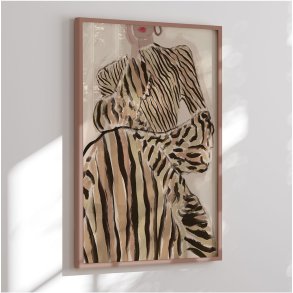Colormatch framed poster - Zebra Elegance - Treechild
