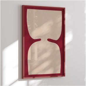 Colormatch framed poster - Minimalist Beige Shapes - Vitor Costa