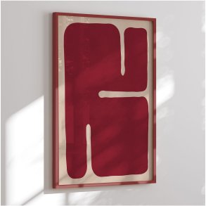 Colormatch framed poster - Crimson Contours - Vitor Costa