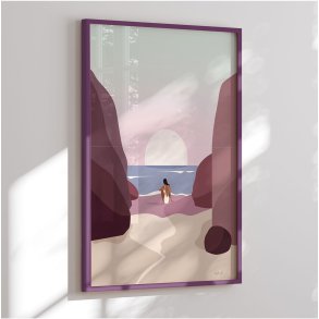 Colormatch framed poster - Serene Sunset Gaze - Ralu S
