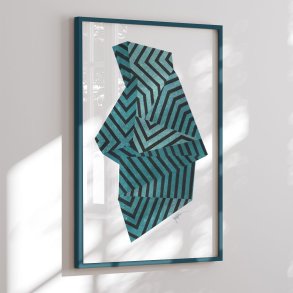 Colormatch framed poster - Zen Stone IV. (blue version) - Paulina Vrregn