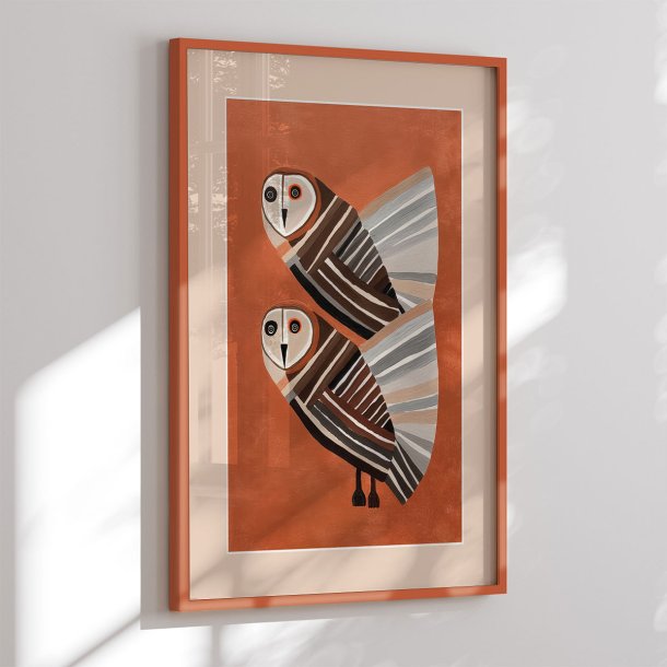 Colormatch indramninger - Striped Owls Gaze - City Art