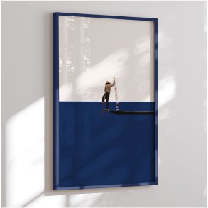 Colormatch framed poster - Lonely Fisherman - Maarten Lon