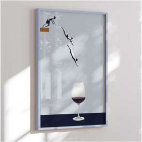 Colormatch framed poster - We Need Some Wine - Maarten Lon
