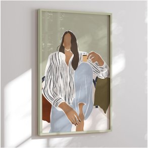Colormatch framed poster - Morning Reflection - Ivy Green Illustrations