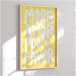 Colormatch framed poster - More Amor Por Favor - Baroo Bloom