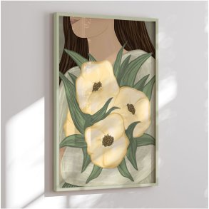 Colormatch framed poster - Pale Yellow Flowers - EMELIEmaria