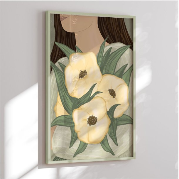 Colormatch indramninger - Pale Yellow Flowers - EMELIEmaria