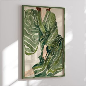 Colormatch framed poster - Green Kimono Flow - THE MIUUS STUDIO