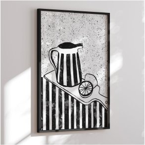 Colormatch framed poster - Black Serve - Gulcihan Ozguc