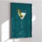 Colormatch indramninger - Dry Martini On Teal Background - Sannel Larson
