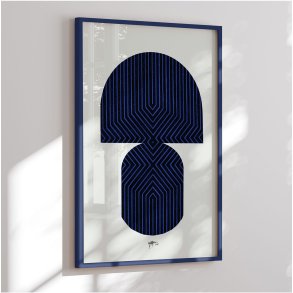 Colormatch framed poster - Zen Shape VI. (blue version) - Paulina Vrregn