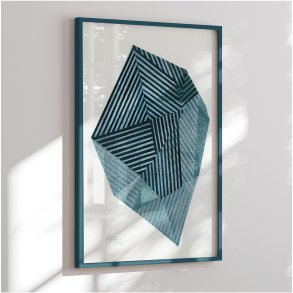Colormatch framed poster - Zen Stone V. (blue version) - Paulina Vrregn