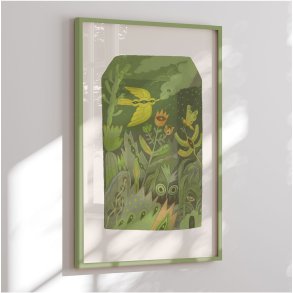 Colormatch framed poster - Whimsical Nature Inspired Landscape - Hieuchau