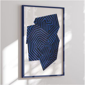 Colormatch framed poster - Zen Stone VIII. (blue version) - Paulina Vrregn